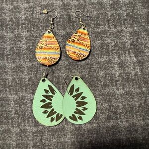 Colorful Teardrop Earrings Set